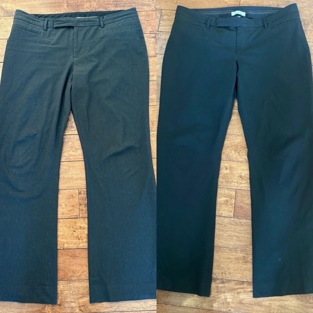 GAP Modern Boot Dress Pants, black & pin stripe, size 16
